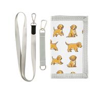 GuoChe Golden Retriever Pattern Variation 11 (1) Trifold Wallets for Cards And Cash for Women Pop Sturdy Wallets for Cards And Cash