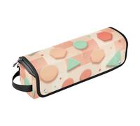 GuoChe Hair Tool Travel Bag with Iron Mat Large Capacity Hair Tool Organizer for Straigheners, Curling Iron, Hair Dryer, Pastel Shape