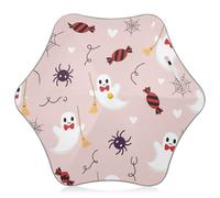 GuoChe Halloween Spider Pattern Toddler and Little Kid Umbrella with Reflective Strip with Easy-Grip Hook Handle