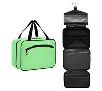 GuoChe Hanging travel bags for men with Hook, Designer foldable hanging toiletry bags for travel essentials for women trip organizador de maquillaje para M, PaleGreen, L, Colorful