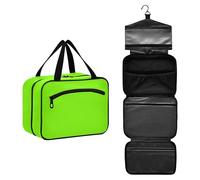 GuoChe Hanging travel case for toiletries with Hook, Designer essentials travel bag toiletry for travel must haves trip bolsos para hombre M, Lawn Green, L, Colorful