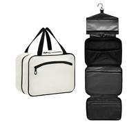 GuoChe Hanging travel make up bags women with Hook, Designer cosmetic makeup bag for accessories for women gym kit de para mujer M, Floral White, M, Colorful
