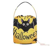 GuoChe Happy Halloween Cartoon Cute Black Bat111 Yarn Bags Yarn Storage Organizer Portable Travel Storage for Art Supply Crochet Accessory