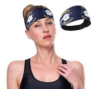 GuoChe Happy Halloween Cartoon Cute White Ghost11 Moisture Wicking Women'S Fashion Headbands Elastic Tennis Sweatbands for Make Up,Tennis,Basketball,Volleyball