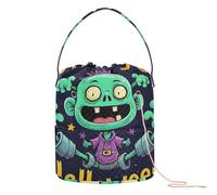 GuoChe Happy Halloween Cartoon Cute Zombie Yarn Bags Small Yarn Bag with Holes Storage Bags for Crochet Tools Knitting Crochet
