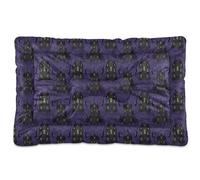GuoChe Haunted House Building Seamless Pattern Washable Dog Cat Bed Soft Comfortable Anti-Slip Bottom for Medium/Large Dogs 36" x 24"