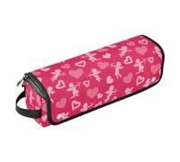 GuoChe Hot Hair Tools Travel Bag with Heat Resistant Pad Portable Travel Carrying Case for Flat Iron Hot Tools and Haircare Accessories, Valentine Days Love Cupids Amours Hearts Red Portable,