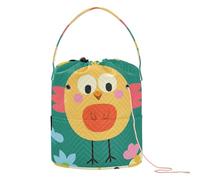 GuoChe I Love Your Valentine Cartoon Bird3 Crochet Bags Knitting Needle Organizer Portable Storage Bags for Crochet Holder Crochet Organizers