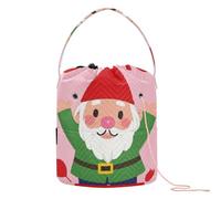 GuoChe I Love Your Valentine Cartoon Dwarf3 Crochet Storage Crochet Project Bag Portable Crocheting Bag for Knitting Tool Craft Organizers