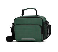 GuoChe Insulated Lunch Bag Christmas Green Red Plaid Water-Resistant Insulated Lunch Box with Adjustable Shoulder Strap Insulated Lunch Container for Work, Travel, Outdoor