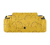 GuoChe Insulated Stroller Organizer Yellow Mexican Tacos Quesadillas Caddy With Cup Holder With Non-Slip Shoulder Strap & Stroller Carrito Para