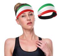 GuoChe Italy Flag Moisture Wicking Sweat Headband Stretchy Hairband for Cycling Basketball Workouts Workouts