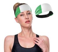 GuoChe Italy Flag No Slip Workout Headband Elastic Wide Head Bands for Women'S Hair for Cycling Football Daily Use Football