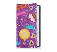 GuoChe Jewish Holiday Purim Festival Carnival Colorful Car Registration and Insurance Holder Glove Box Organizer Car Document Holder Auto Glove Compartment Essential