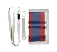 GuoChe Kids Wallet for Girl 6-18 Ages Outdoor Sports Wallets Travel Novelty Wallet for Childrens Red Blue Plaid