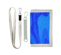 GuoChe Kids Wallets for Boys Girls Teen, Trifold wallet for 6-18 Ages, Toddler Youth Wallet for kids with Zipper Coin Pocket,Novelty Wallet Blue and Red Swirl