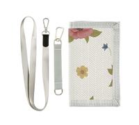 GuoChe Kids Wallets for Boys Girls Teen, Trifold wallet for 6-18 Ages, Toddler Youth Wallet for kids with Zipper Coin Pocket,Novelty Wallet Floral Pattern with Red and Blue Flowers