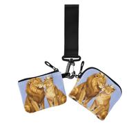 GuoChe King Lion Crown Queen Lioness Crown Women's Coin Purses Card Cases