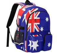 GuoChe Laptop Backpack All Over Print One Size with Luggage Strap for Travel Backpack, National Flag of Australia, One Size, Basic-multipurpose-backpacks