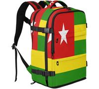 GuoChe Laptop Backpack Twill Tote Fabric Fits 16 Inch Laptop with Independent Shoe Compartment for Business Trip, National Flag of Togo, One Size, Basic-multipurpose-backpacks