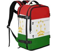 GuoChe Laptop Backpack Twill Tote Fabric Fits 16 Inch Laptop with Independent Shoe Compartment for Business Trip, National Flag of Tajikistan, One Size, Basic-multipurpose-backpacks