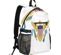 GuoChe Laptop Backpack Water Resistant Fits 14 Inch Laptop with Adjustable Shoulder Straps for Commute, Us Virgin Islands Flag, One Size, Basic-multipurpose-backpacks