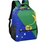 GuoChe Large Backpack Modern Style Twill Weave Fabric Adjustable Shoulder Straps for Boys Girls for Travel, Flag of Christmas Island, S, Childrens-school-backpacks