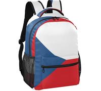 GuoChe Large Backpack Modern Style Twill Weave Fabric Adjustable Shoulder Straps for Boys Girls for Travel, National Flag of the Czech Republic, S, Childrens-school-backpacks