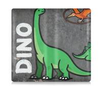 GuoChe Leather Auto Registration Insurance & ID Card Holder Men Women Vehicle Glove Box for Essential Document, Driver License, Cards “dino Dinosaur” Dino Scene