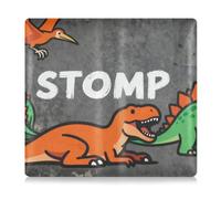 GuoChe Leather Car Registration and Insurance Card Holder Men Women Car Essentials for Documents, Cards, License “Dinosaur Stomp” Dino Scene