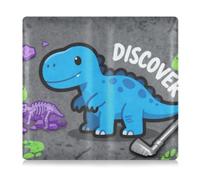 GuoChe Leather Car Registration and Insurance Card Holder Men Women Vehicle Glove Box for Driver License, Cards & Essential Documents Blue Dinosaur discover Design