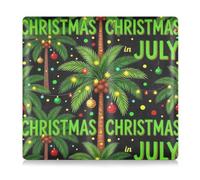 GuoChe Leather Car Registration and Insurance Holder Men Women Essential Wallet Case for Documents, Cards, License Christmas in July Palm Tree Hawaii Beach Summer Vacation Tee