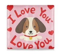 GuoChe Leather Car Registration and Insurance Holder Men Women Truck Accessories for Essential Document, Driver License, Cards I Love Your Valentine Dog