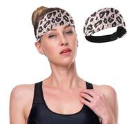GuoChe Leopard Print Cooling Womens Headband Stretchy Sweatbands for Tennis Tennis Tennis Make Up