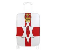 GuoChe Luggage Cover S-XL for 18-32 Inch Luggage Elastic & Stretchy Scratch Resistant Travel Luggage Cover, Flag of Northern Ireland, XL 29-32 in, Vintage