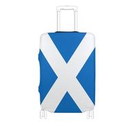 GuoChe Luggage Cover S-XL for 18-32 Inch Luggage Elastic & Stretchy Scratch Resistant Travel Luggage Cover, Flag of Scotland, M 22-24 in, Vintage