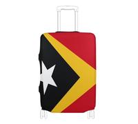 GuoChe Luggage Protector Multi-Size for Most Standard Luggage Elastic & Stretchy Scratch Resistant Suitcase Protector for Travel, National Flag of Timor-Leste, S 18-20 in, Vintage