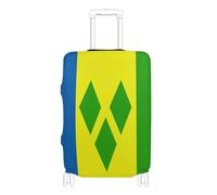 GuoChe Luggage Protector Multi-Size for Most Standard Luggage Elastic & Stretchy Scratch Resistant Suitcase Protector for Travel, Flag of Saint Vincent and the Grenadines, XL 29-32 in, Vintage