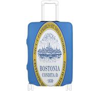 GuoChe Luggage Protector Multi-Size for Most Standard Luggage Soft Luggage Cover Anti-Slip Protection Travel Luggage Cover, City Flag Boston, S 18-20 in, Vintage