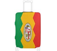 GuoChe Luggage Protector Multi-Size for Most Standard Luggage Soft Luggage Cover Anti-Slip Protection Travel Luggage Cover, City Flag Los Angeles California, XL 29-32 in, Vintage