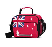 GuoChe Lunch Bag Australia Flag High Capacity Insulated Lunch Box with Adjustable Shoulder Strap Lunch Coolers for Work, Picnic, Beach