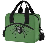 GuoChe Lunch Bag Insulated Lunch Tote for Adults Mini Black Web Pattern Bug on The Web for Web Pattern Bug Fans Arachno Tarantula(1)