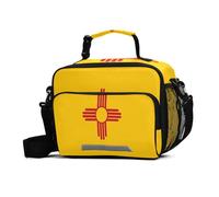 GuoChe Lunch Bags for Men New Mexico State Flag with Adjustable Shoulder Strap Lunch Boxes for Women
