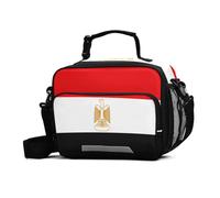 GuoChe Lunch Tote Egypt Flag Large Capacity Reusable Lunch Box with Adjustable Shoulder Strap Insulated Tote Bag for Work Travel Picnic Lunch