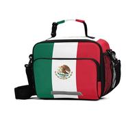 GuoChe Lunch Tote National Flag Of Mexico with Adjustable Shoulder Strap Girls Lunch Box