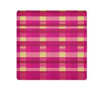 GuoChe Magic Make up Pouchs Cloth Plaid Check Gold Dark Peach Makeup Bag Organizer Wrap Camera Lens Cloth Wrapper Organizer Bags For Women 21.7 X 21.7, Plaid Check Gold dark peach, 21.7x21.7in, Art