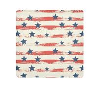 GuoChe Magic Self-Adhesive Make Up Bag Pouchs Cloth 4th Of July Red Stars Stripes Retro Makeup Bag Organizer Wrap Camera Lens Cloth Wrapper Cosmetic Organizers For Travel 13.8 X 13.8, 4th of July red
