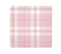 GuoChe Magic Self-Adhesive Make Up Bag Pouchs Cloth Buffalo Plaid Scotland Peach Organizer Wrap Camera Lens Cloth Wrapper Cosmetic Organizers For Travel 17.7 X 17.7, Plaid Check Peach, 17.7x17.7in,
