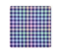 GuoChe Magic Self-Adhesive Make up Pouchs Cloth Rainbow Plaid Navy Travel Organizer Wrap Camera Lens Cloth Wrapper Makeup For Women 17.7 X 17.7, Pastel Rainbow Buffalo Plaid Check Tartan Scotland