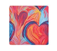 GuoChe Magic Self-Adhesive Makeup Holders Cloth love red Love Valentine's Day Cosmetic Bag Organizer Wrap Camera Lens Cloth Wrapper Makeup For Women 17.7 X 17.7, love red Love Valentine's Day,